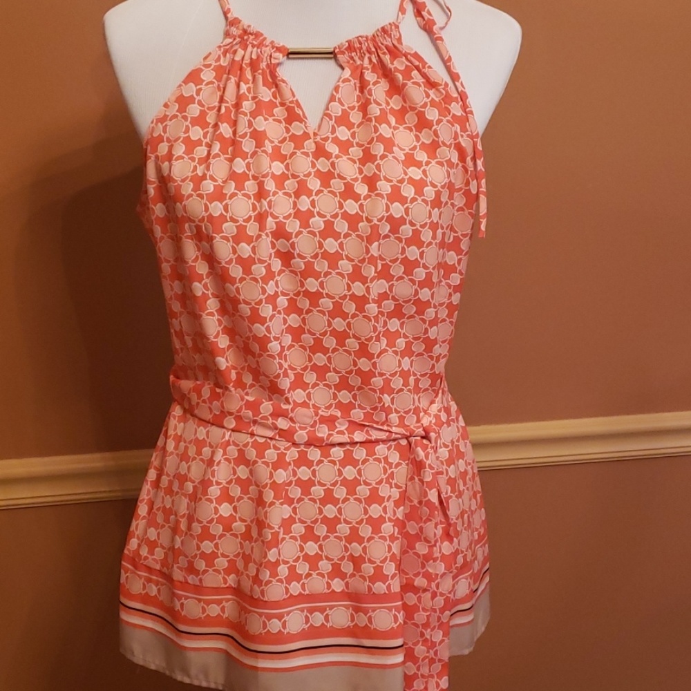 NEW YORK & CO Halter Pullover Top Lg. NWT